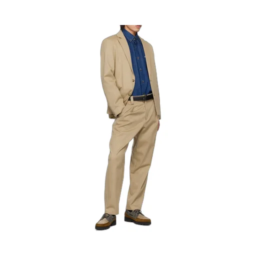 Mathias Buttoned Long-Sleeved Denim Shirt