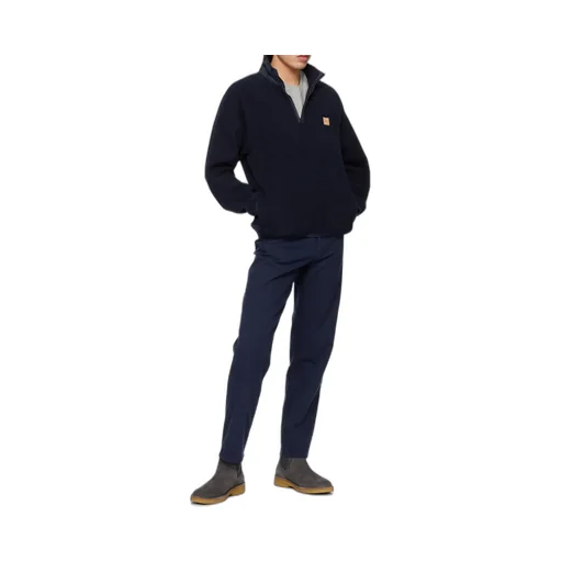 High-Neck Logo Patch Fleece Sweatshirt