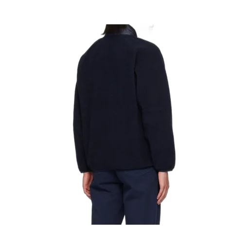 High-Neck Logo Patch Fleece Sweatshirt