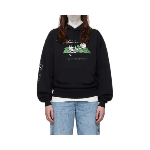 Logo Embroidered Long-Sleeved Hoodie