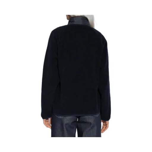 High-Neck Logo Patch Fleece Sweatshirt