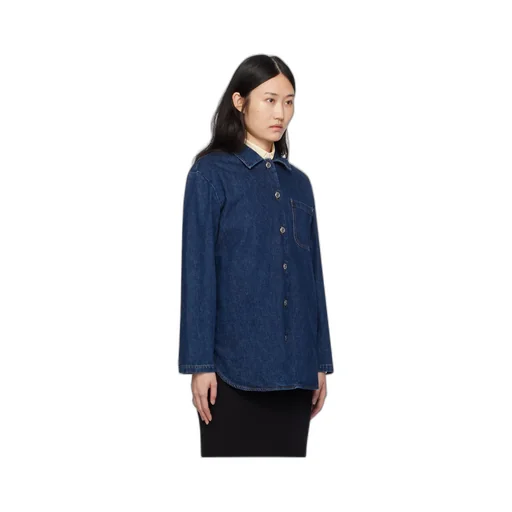 Long-Sleeved Denim Coat