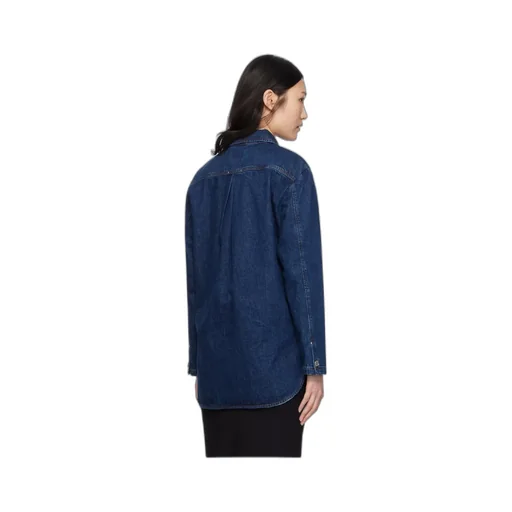 Long-Sleeved Denim Coat