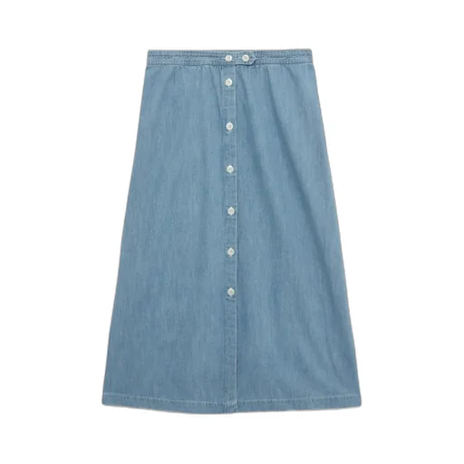 High-Rise Denim Skirt