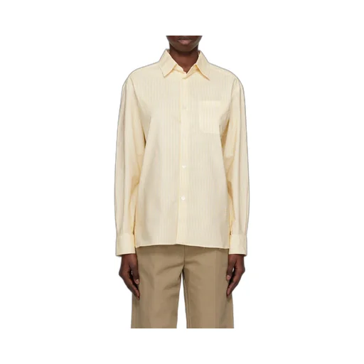 Logo Printed Striped Buttoned Shirt