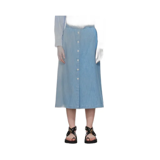 High-Rise Denim Skirt