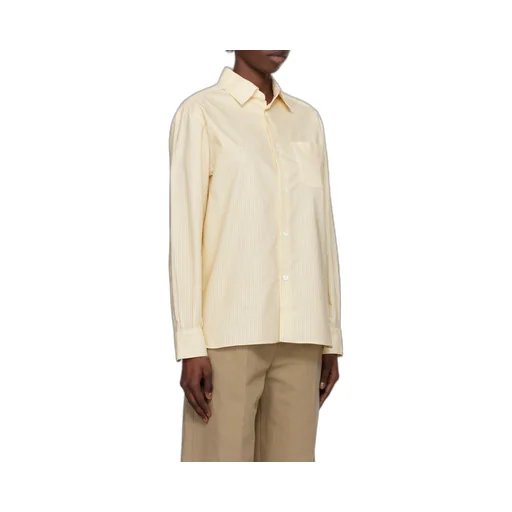 Logo Printed Striped Buttoned Shirt