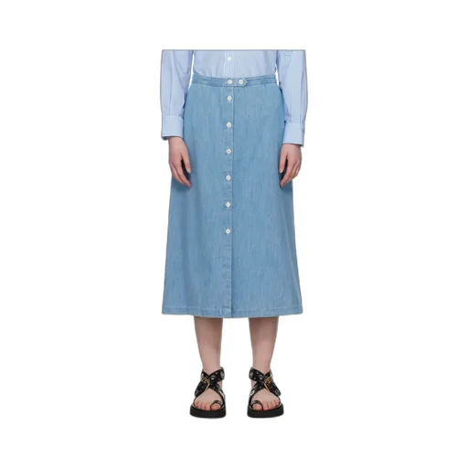 High-Rise Denim Skirt