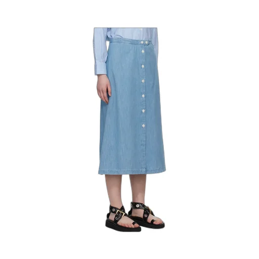 High-Rise Denim Skirt