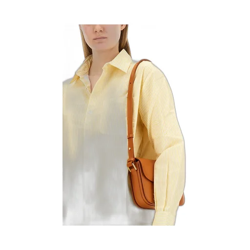 Logo Printed Striped Buttoned Shirt