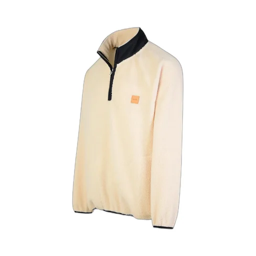 High-Neck Logo Patch Fleece Sweatshirt