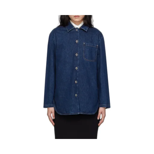 Long-Sleeved Denim Coat