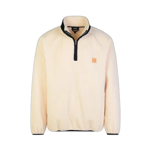 High-Neck Logo Patch Fleece Sweatshirt