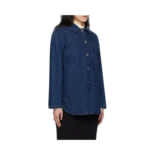 Long-Sleeved Denim Coat