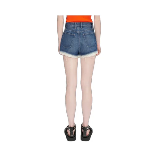 Layered Mid-Rise Denim Shorts