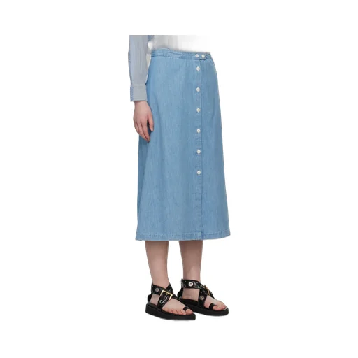 High-Rise Denim Skirt