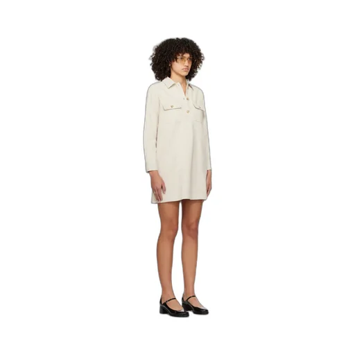 Lapel Long-Sleeved Dress
