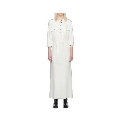 Marla Crinkled Belted Maxi Shirt Dress