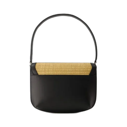 Sarah Logo Printed Foldover Top Shoulder Bag