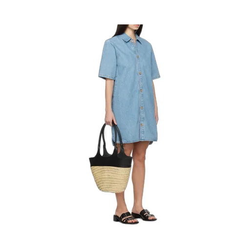 Classic Collar Denim Minidress