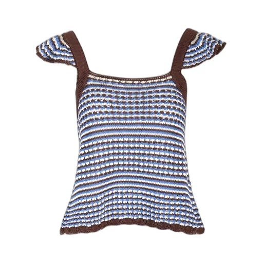 Striped Crochet Top