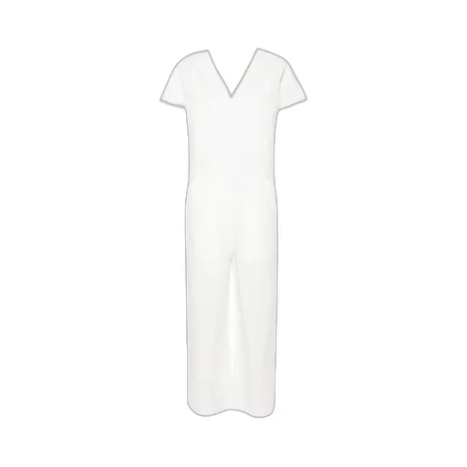 Short-Sleeve V-Neck Jumpsuit