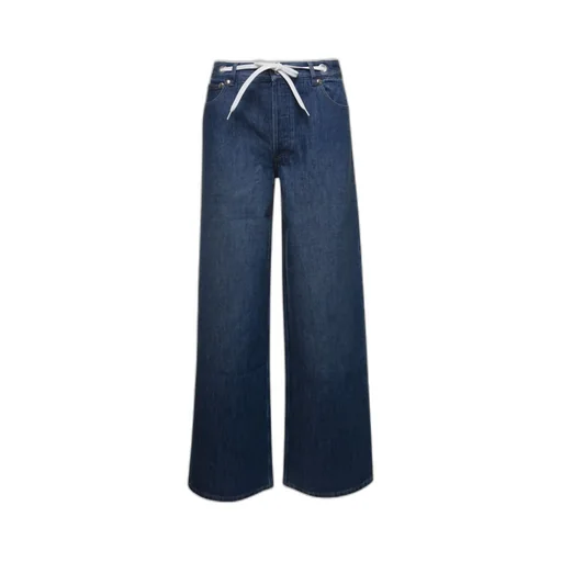 Drawstring Wide Leg Jeans