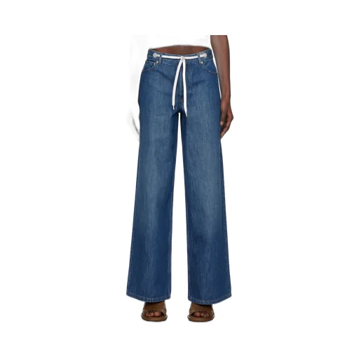 Drawstring Wide Leg Jeans