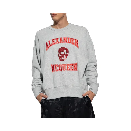 Skull Motif Crewneck Sweatshirt