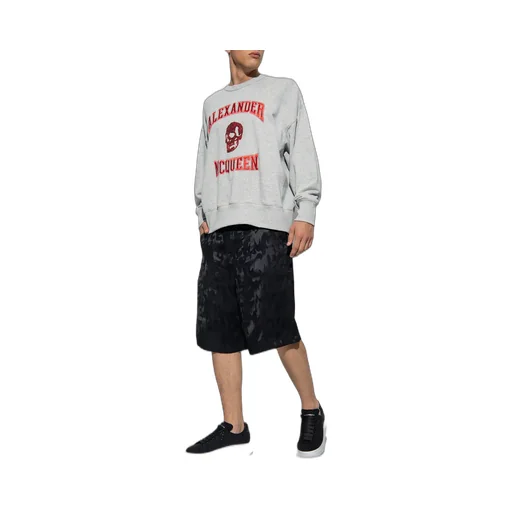 Skull Motif Crewneck Sweatshirt