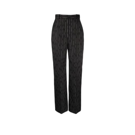 Striped Straight-Leg Pants