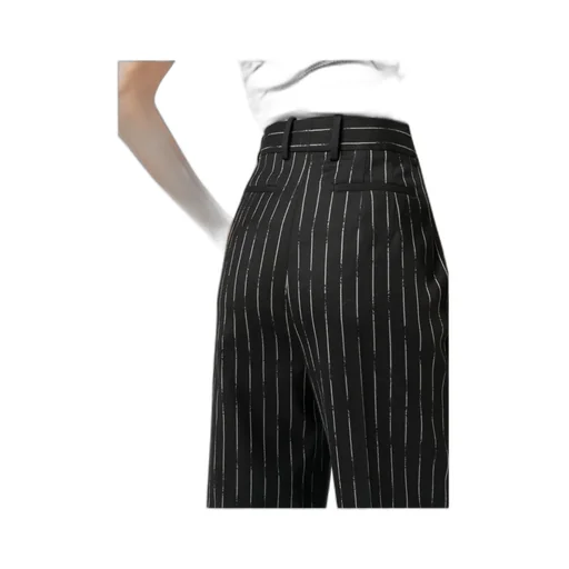 Striped Straight-Leg Pants