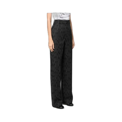 Striped Straight-Leg Pants