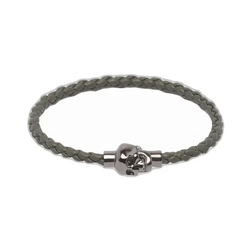 Skull Charm Braided Bracelet