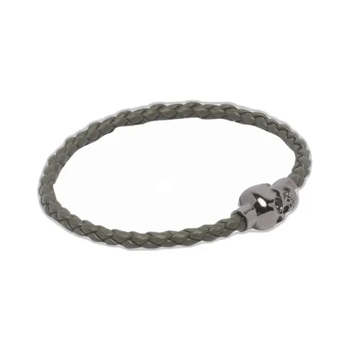 Skull Charm Braided Bracelet