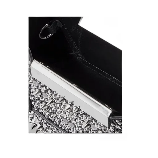 Chain-Linked Mini Jewelled Hobo Bag