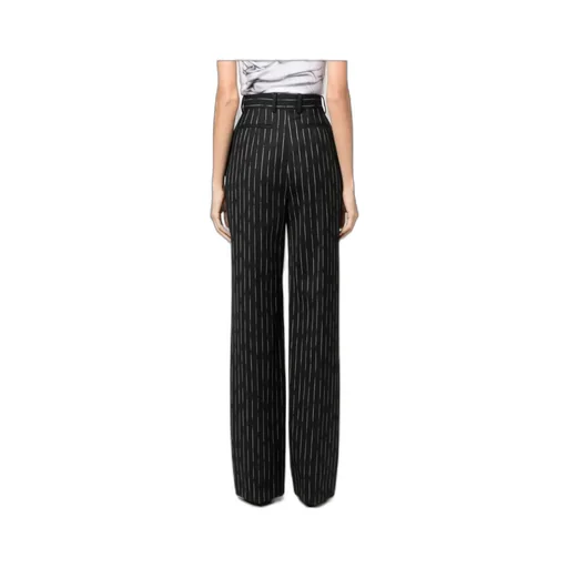 Striped Straight-Leg Pants
