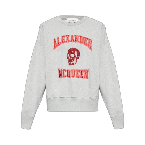 Skull Motif Crewneck Sweatshirt