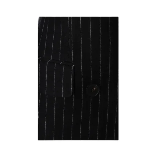 Striped Double-Breasted Tailored Blazer