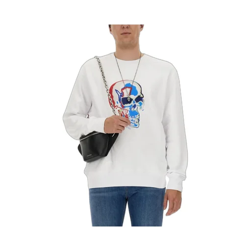 Skull-Printed Crewneck Sweatshirt