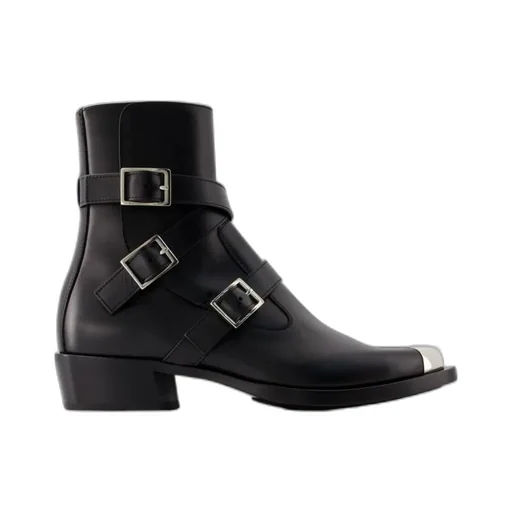 Buckles Detailed Ankle Boots