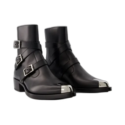 Buckles Detailed Ankle Boots