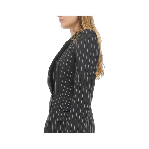 Asymmetric Stripe Detailed Blazer