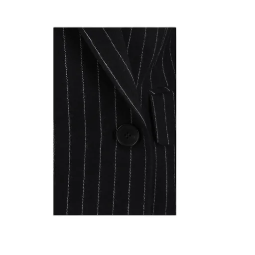 Striped Double-Breasted Tailored Blazer