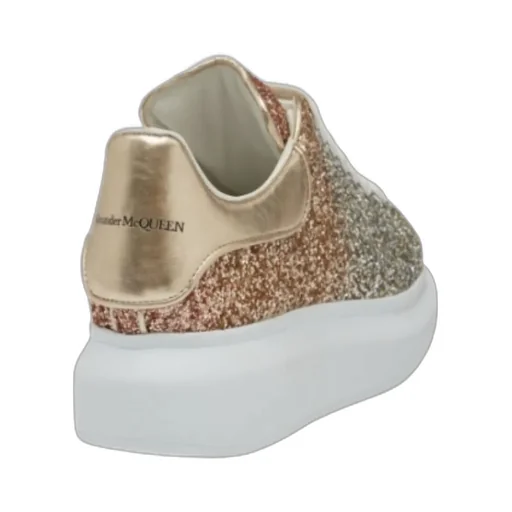 Oversized Glitter Chunky Lace-Up Sneakers