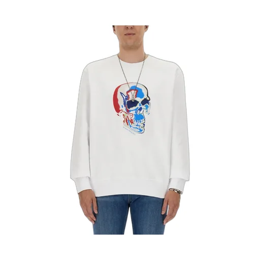 Skull-Printed Crewneck Sweatshirt