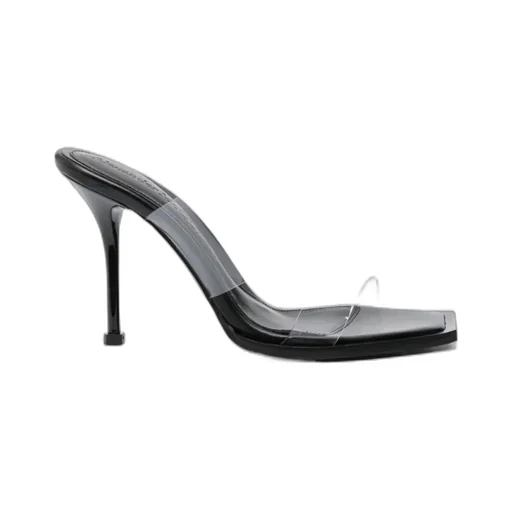 Open-Toe Leather 100Mm Mules