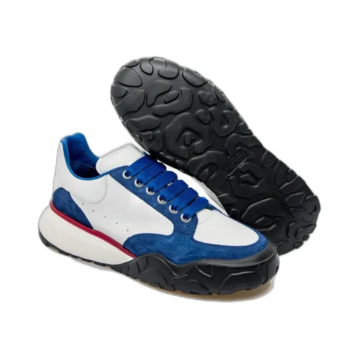 Oversized Panelled Lace-Up Sneakers