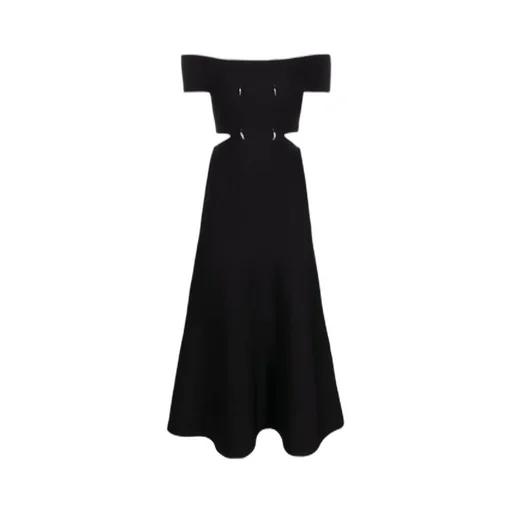 Off-Shoulder A-Line Midi Dress