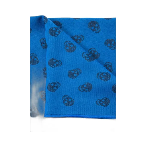 Skull Jacquard Fringed Scarf